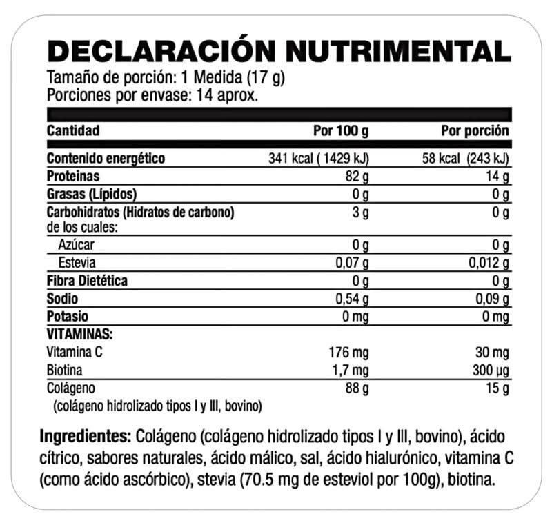 USANA Collagen - etiqueta