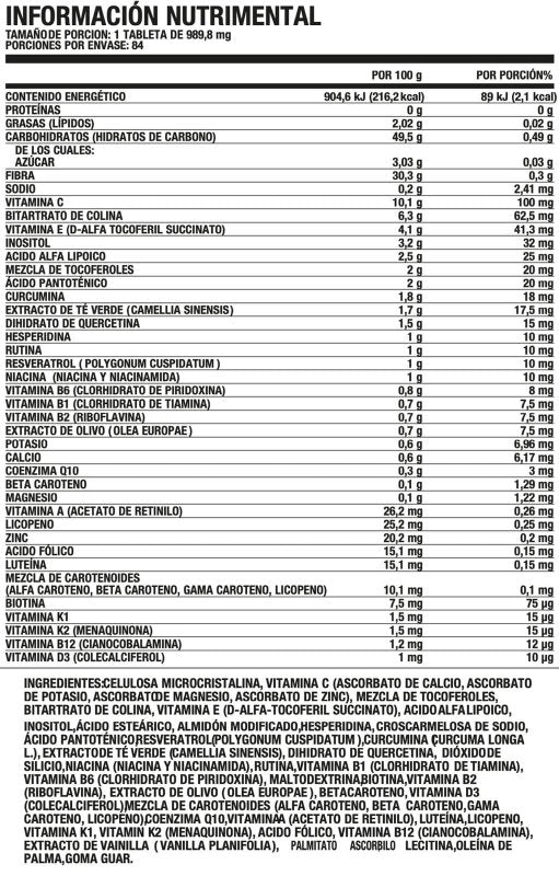 USANA Vita-AO - etiqueta